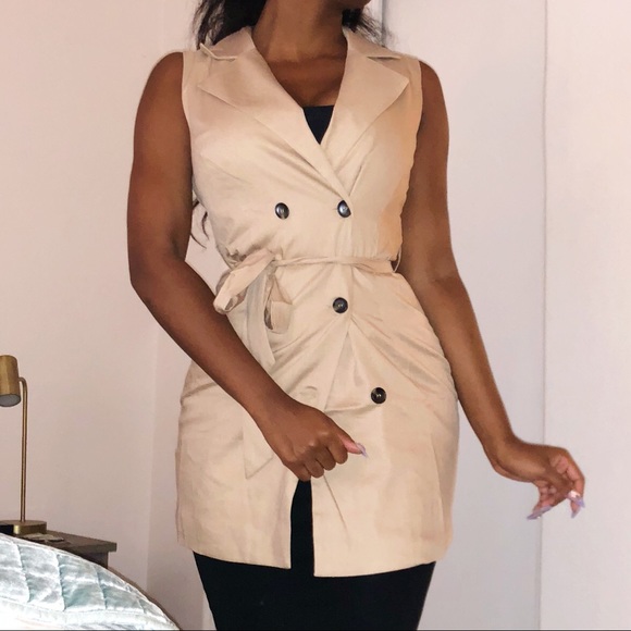 Khaki Trench Dress - Picture 3 of 4